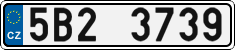 License plate of the Czech Republic, Cars (2001)