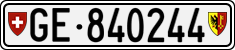 License plate of Switzerland, Cars