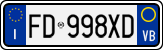 License plate of Italy, Cars (1994 year series)
