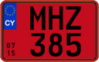License plate of Cyprus, Rental cars