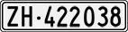 License plate of Switzerland, Cars