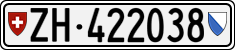 License plate of Switzerland, Cars