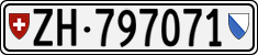 License plate of Switzerland, Cars