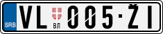 License plate of Serbia, Cars