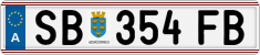 License plate of Austria, Regular plates