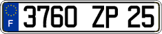 French license plate, FNI
