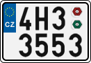 License plate of the Czech Republic, Cars (2001)