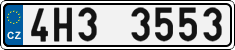 License plate of the Czech Republic, Cars (2001)