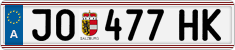 License plate of Austria, Regular plates