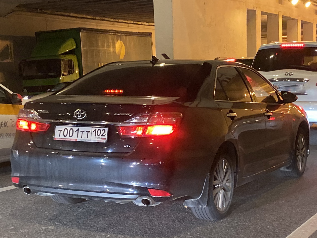 т 001 тт 102, Toyota Camry 7th gen (XV50; Global-market), facelift, 2014–2018