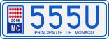 License plate of Monaco, Cars