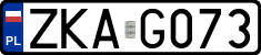 License plates of Poland, Regular car plates