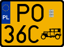 License plates of Poland, Oldtimers