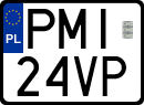 License plates of Poland, Special vehicles and motorcycles
