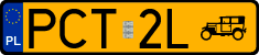 License plates of Poland, Oldtimers