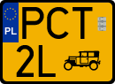 License plates of Poland, Oldtimers