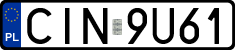 License plates of Poland, Regular car plates