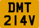 License plate of the United Kingdom, 1963 year system