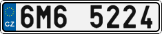 License plate of the Czech Republic, Cars (2001)