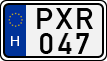 license plates of Hungary, Cars (1990)