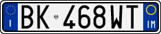License plate of Italy, Cars (1994 year series)
