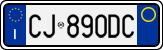License plate of Italy, Cars (1994 year series)