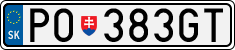 License plate of Slovakia, Cars