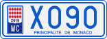 License plate of Monaco, Cars