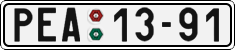 License plate of the Czech Republic, Cars (1960)