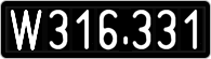 License plate of Austria, 1947 year system
