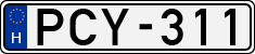 license plates of Hungary, Cars (1990)