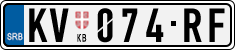 License plate of Serbia, Cars