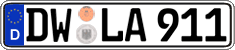 German license plate, Regular plates