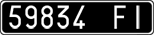 License plate of Italy, Cars (1927 year series)