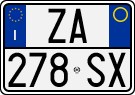 License plate of Italy, Cars (1994 year series)