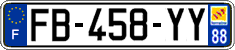 French license plate, SIV (ordinary)