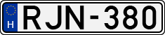 license plates of Hungary, Cars (1990)
