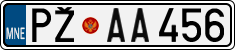 License plate of Montenegro, Cars