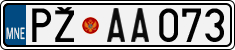 License plate of Montenegro, Cars