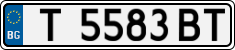 License plate of Bulgaria, Cars