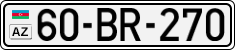 License plate of Azerbaijan, Cars