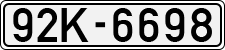 License plate of Vietnam, Cars