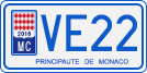 License plate of Monaco, Motorcycles