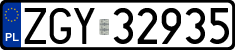 License plates of Poland, Regular car plates
