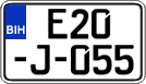 License plate of Bosnia and Herzegovina, Regular plates