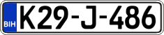 License plate of Bosnia and Herzegovina, Regular plates