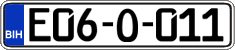 License plate of Bosnia and Herzegovina, Regular plates