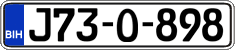 License plate of Bosnia and Herzegovina, Regular plates