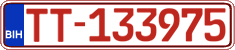 License plate of Bosnia and Herzegovina, Provisional