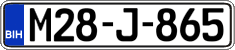 License plate of Bosnia and Herzegovina, Regular plates